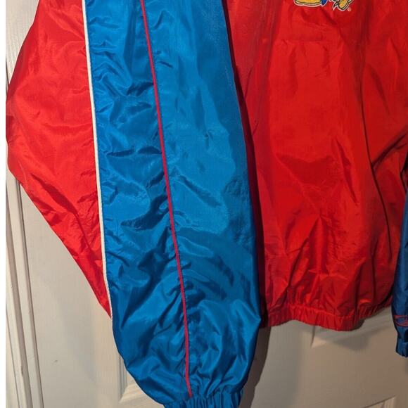 VTG Kansas Jayhawks KU Pullover Jacket Blue Mens Size L G-lll Sports Carl Banks - Picture 4 of 14